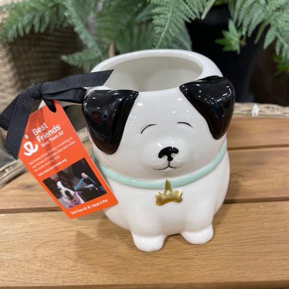 Puppy Dog Mug Black & White Figural Handpainted Ceramic Coffee/Tea Cup NWT - Picture 2 of 5